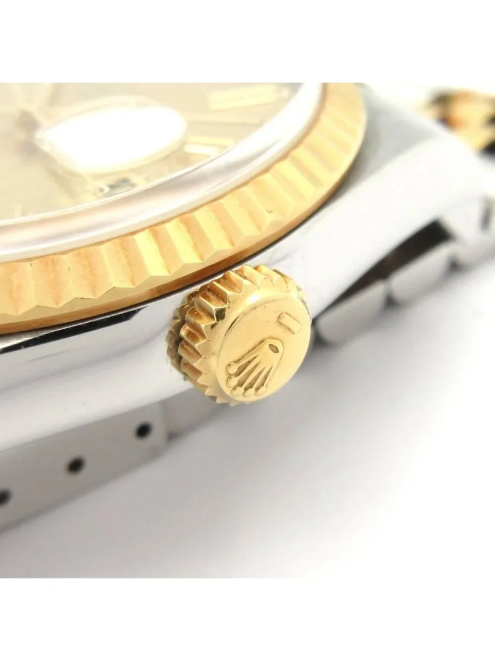Rolex Watch Datejust 18k Yellow Gold SS Mosaic Dial Jubilee Bracelet Full Frame